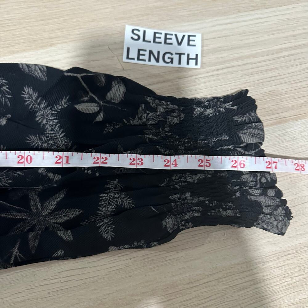 Disturbia Womens Goth Poisonous Plant Puff Sleeve Midi Dress Black Size US 12 - Picture 16 of 16